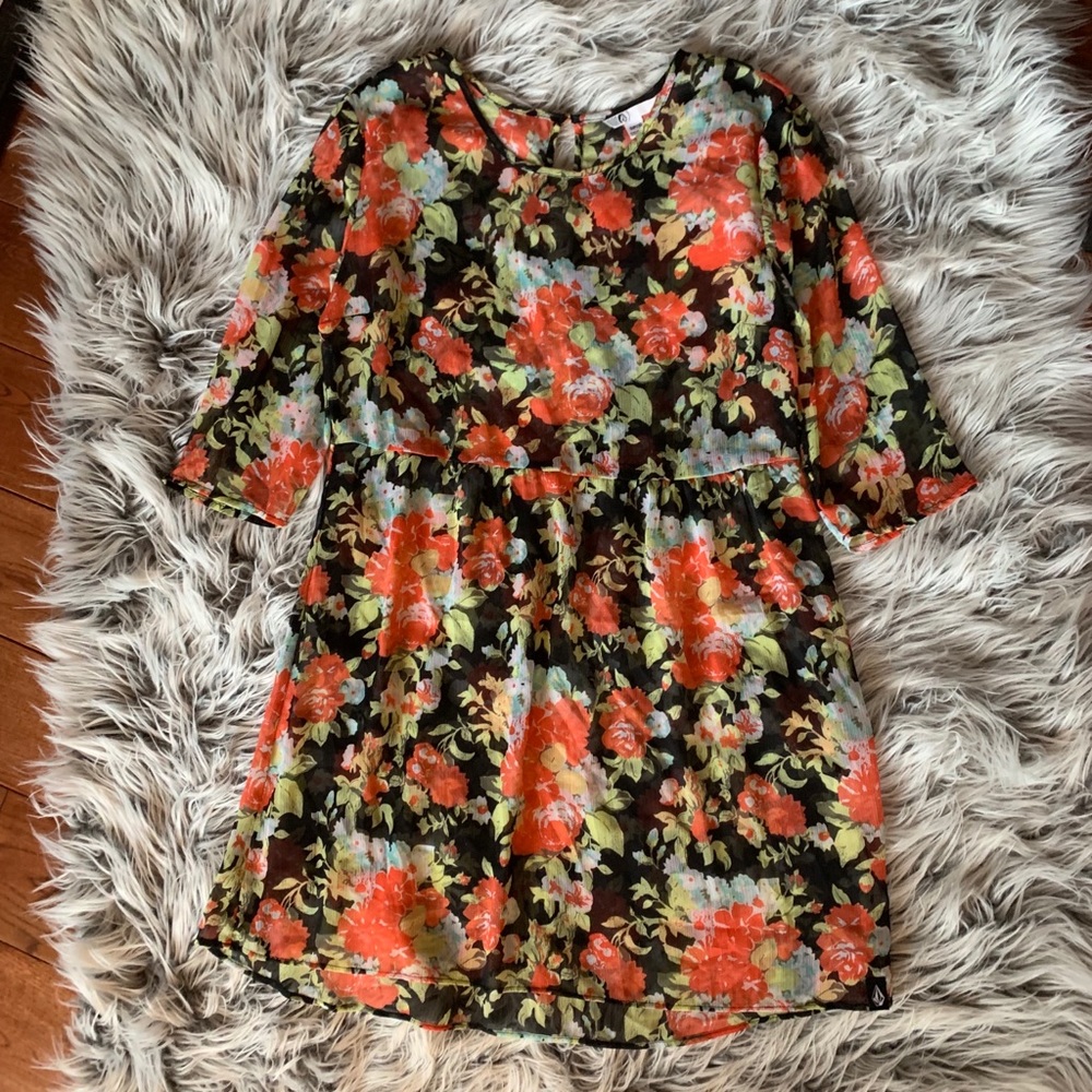 Oversized Babydoll Floral Dress